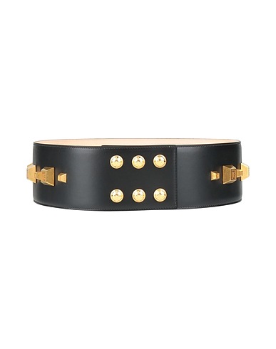 BALMAIN High-waist belt Black 100% Calfskin