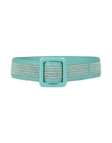 WEEKEND MAX MARA High-waist belt Sage green 52% Cotton, 48% Polyamide, Cow leather