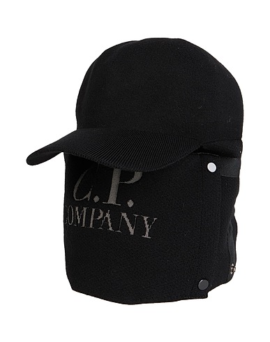 C.P. COMPANY Hat Black 100% Wool, Viscose