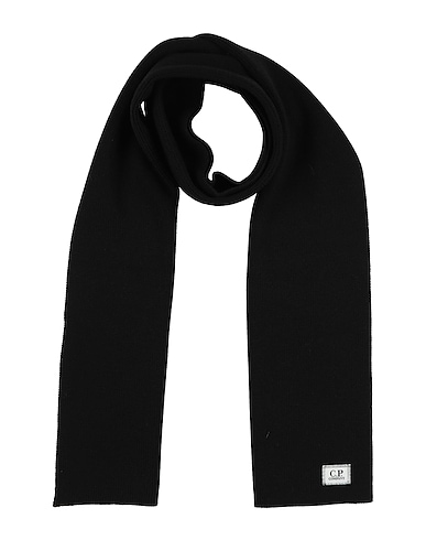 C.P. COMPANY Scarves and foulards Black 55% Virgin Wool, 45% Polyester