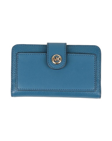 MICHAEL MICHAEL KORS Wallet Blue 100% Cow leather