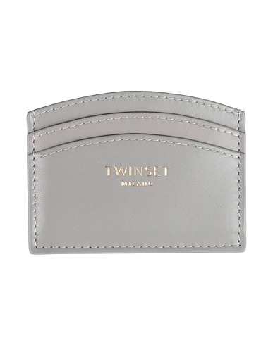 TWINSET PICCOLA PELLETTERIA Grigio 100% Pelle di bovino