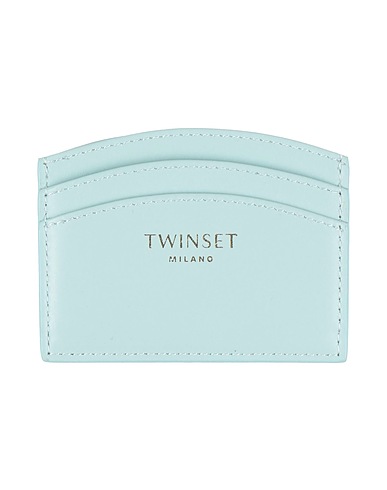TWINSET レザー小物 スカイブルー 牛革 100%
