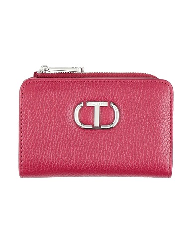 TWINSET Wallet Burgundy 100% Cow leather