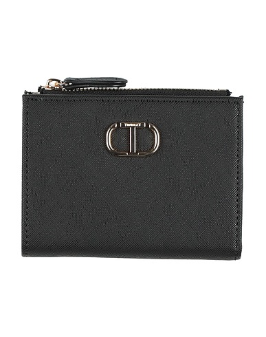 TWINSET Wallet Black 100% Polyurethane