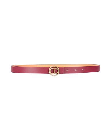 TWINSET Cintura Sottile Bordeaux 100% Pelle di bovino