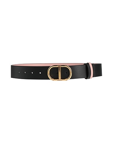 TWINSET Regular belt Black 100% Cow leather