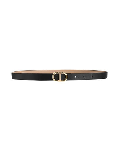 TWINSET Thin belt Black 100% Cow leather