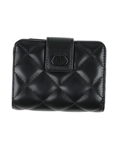 TWINSET Wallet Black 100% Polyurethane