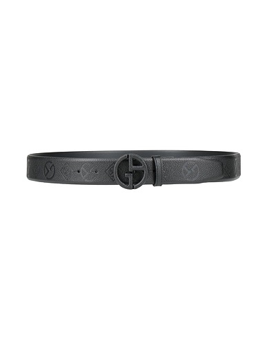 GIORGIO ARMANI Leather belt Black 100% Calfskin