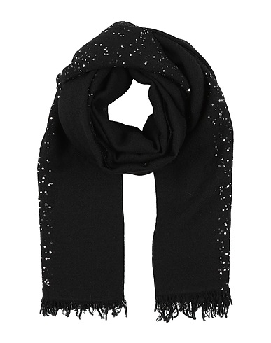 FALIERO SARTI Scarves and foulards Black 63% Wool, 27% Silk, 10% Polyamide