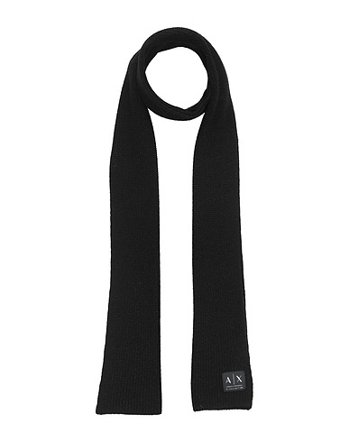 ARMANI EXCHANGE Scarves and foulards Black 45% Viscose, 27% Acrylic, 13% Polyamide, 9% Polyester, 6% Wool