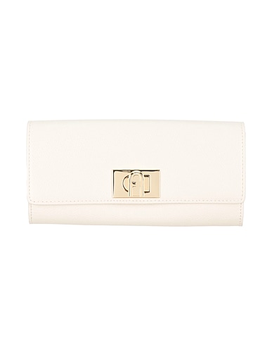 FURLA Brieftasche Cremeweiß 100% Leder