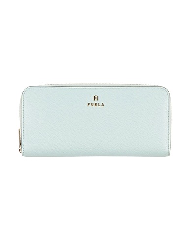 FURLA Wallet Sky blue 100% Leather