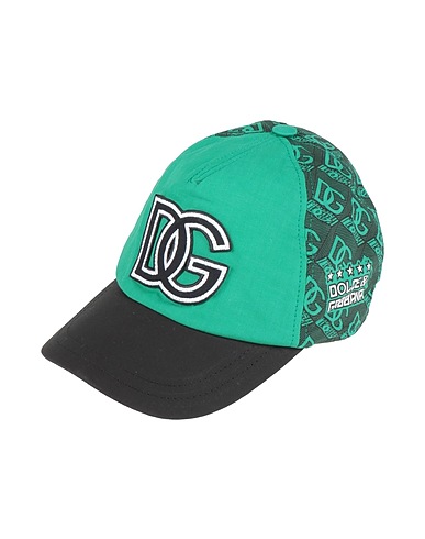 DOLCE&GABBANA Hat Green 100% Cotton, Polyester