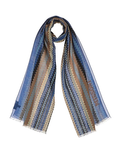 MISSONI Scarves and foulards Blue 50% Silk, 50% Wool