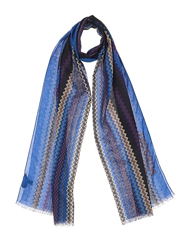 MISSONI Scarves and foulards Bright blue 50% Silk, 50% Wool