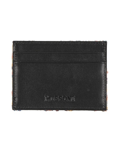 MISSONI Small Leather Goods Black Leather, Textile fibres