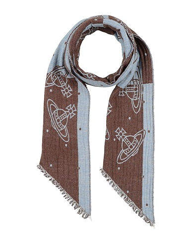 VIVIENNE WESTWOOD Scarves and foulards Sky blue 82% Wool, 18% Cotton