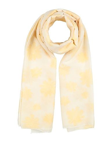 ALESSIA SANTI Scarves and foulards Pastel yellow 72% Cotton, 28% Silk