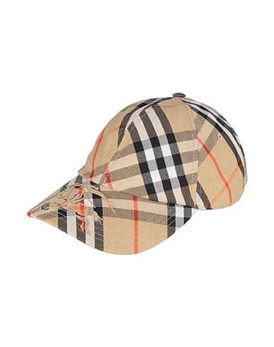 BURBERRY Hat Beige 66% Polyester, 34% Cotton