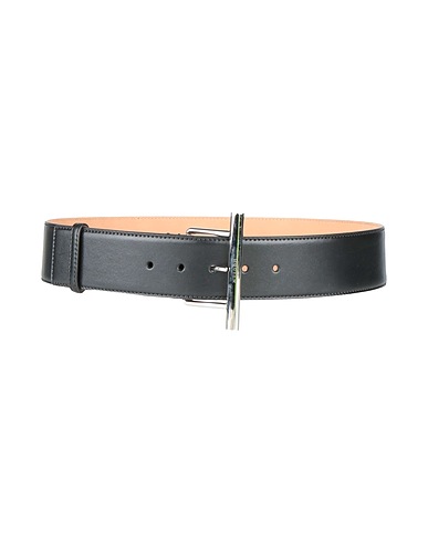 MCQUEEN High-waist belt Black Leather