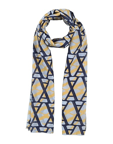 ALESSIA SANTI Scarves and foulards Azure 72% Cotton, 28% Silk