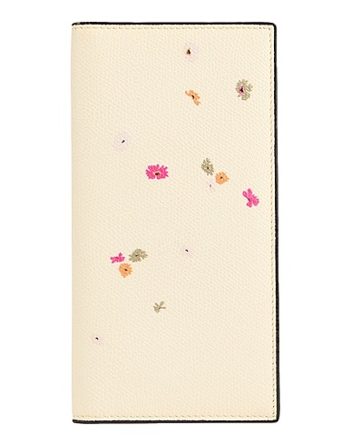 VALEXTRA Wallet Cream 100% Calfskin