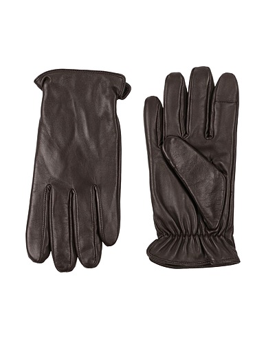 MICHAEL KORS MENS Gloves Dark brown 100% Leather