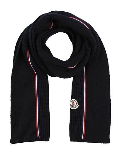 MONCLER Scarves and foulards Midnight blue 100% Virgin Wool