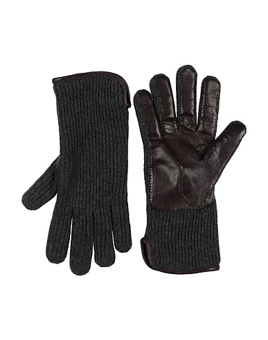 AGNONA Gloves Midnight blue 100% Cashmere, Lambskin