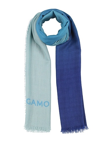 FERRAGAMO Scarves and foulards Blue 70% Cashmere, 30% Silk