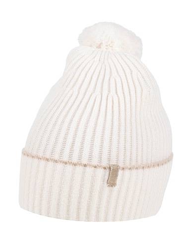 BRUNELLO CUCINELLI Hat Ivory 100% Cashmere