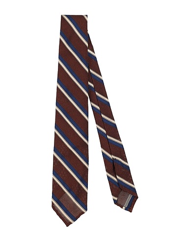 FINAMORE 1925 Ties and bow ties Brown 100% Silk