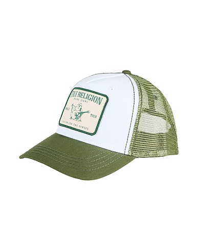 TRUE RELIGION Hat Military green 50% Cotton, 50% Polyester