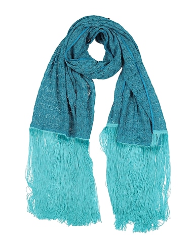 MISSONI Scarves and foulards Azure 50% Viscose, 32% Cotton, 18% Polyester