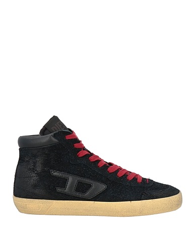 DIESEL Sneakers Black Cow leather, Polyester