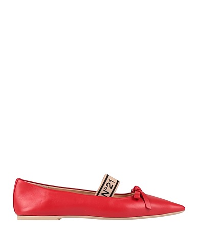 N°21 Ballet flats Red Leather