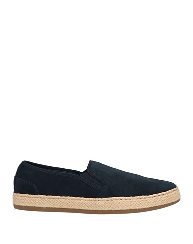 GEOX Espadrilles Midnight blue Leather, Textile fibres