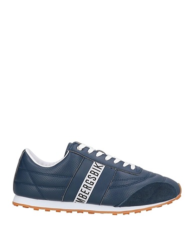 BIKKEMBERGS Sneakers Marineblau Kalbsleder, Gewebefasern
