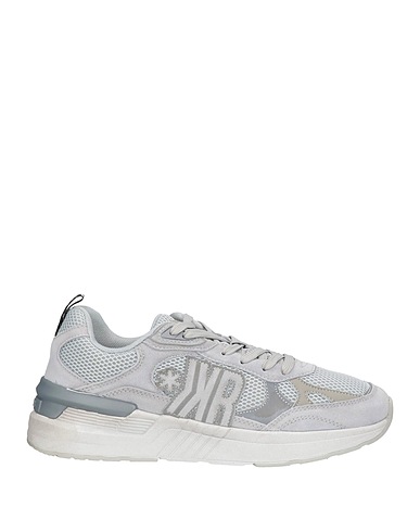 BIKKEMBERGS Sneakers Grey Textile fibres, Leather