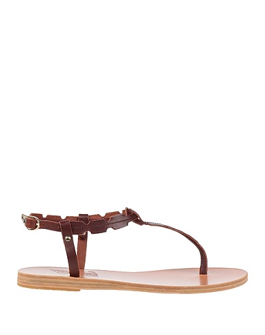 ANCIENT GREEK SANDALS Flip flops Dark brown Leather
