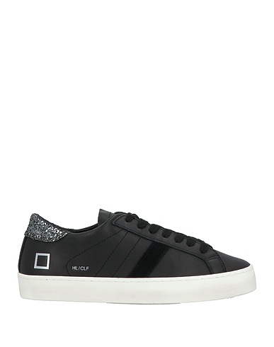 D.A.T.E. Sneakers Black Calfskin, Textile fibers