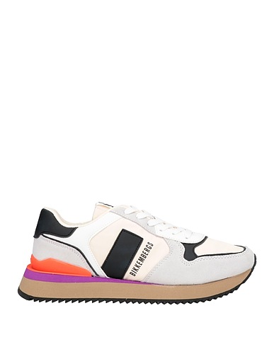 BIKKEMBERGS Sneakers Ivory Textile fibres, Leather