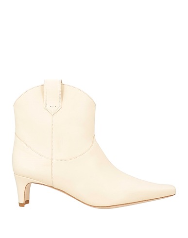 STAUD Ankle boot Cream Leather
