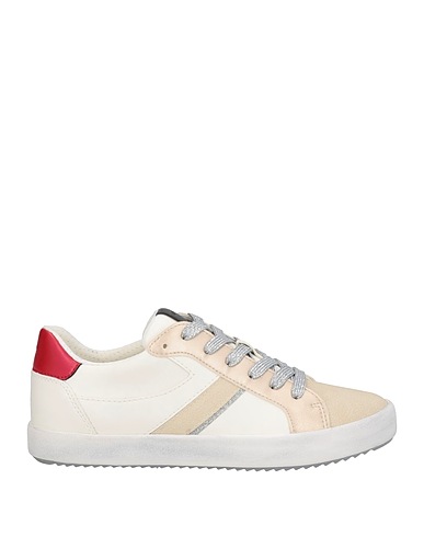 GEOX Sneakers Beige Leather, Textile fibers
