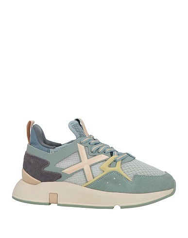 MUNICH Sneakers Sky blue Leather, Textile fibres
