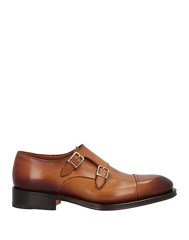 SANTONI Loafers Dark brown Leather
