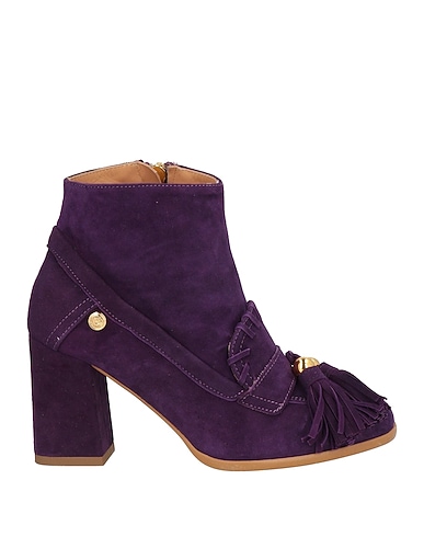 LOVE MOSCHINO Ankle boot Purple Leather