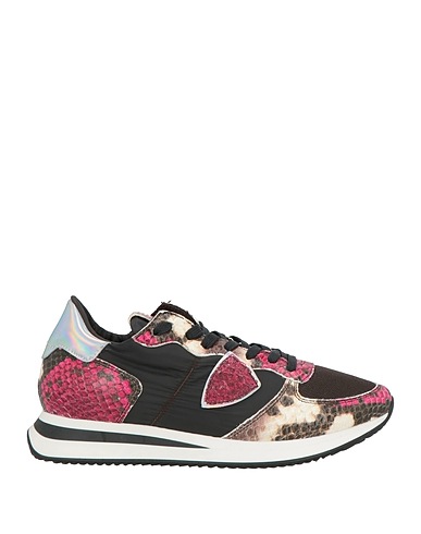 PHILIPPE MODEL Sneakers Black Leather, Textile fibres